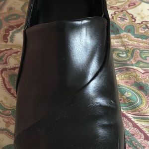 Mootsie Tootsies - black faux leather, square toe box.